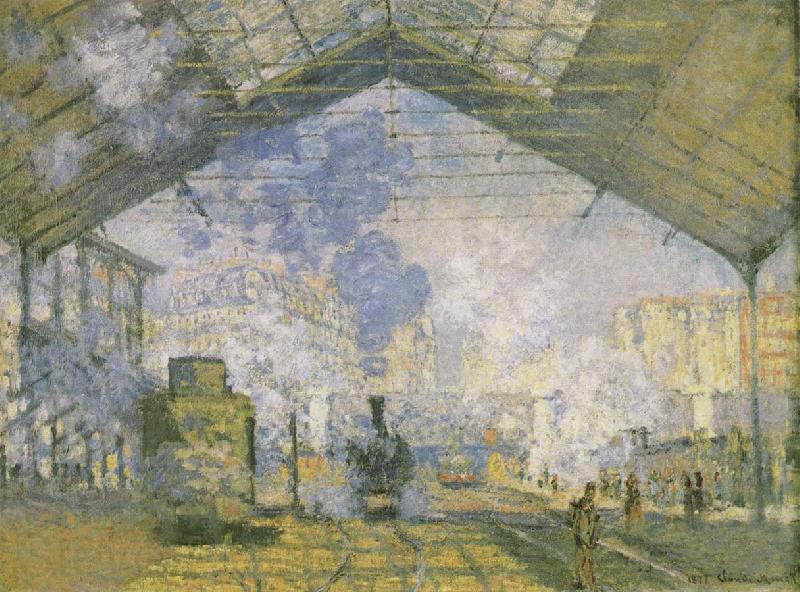 Claude Monet Saint Lazare train station France oil painting art